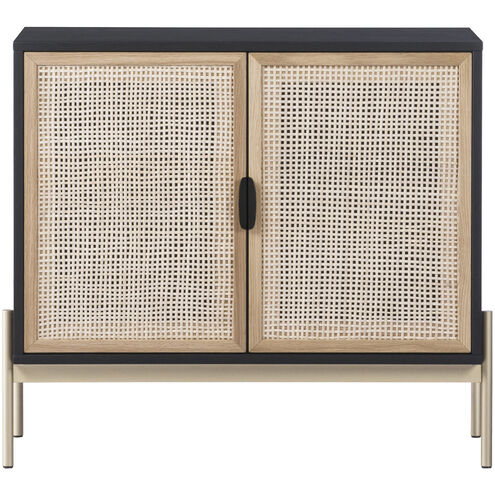 Avida 37.5 X 18.75 inch Gold / Black/Natural Sideboard, Small